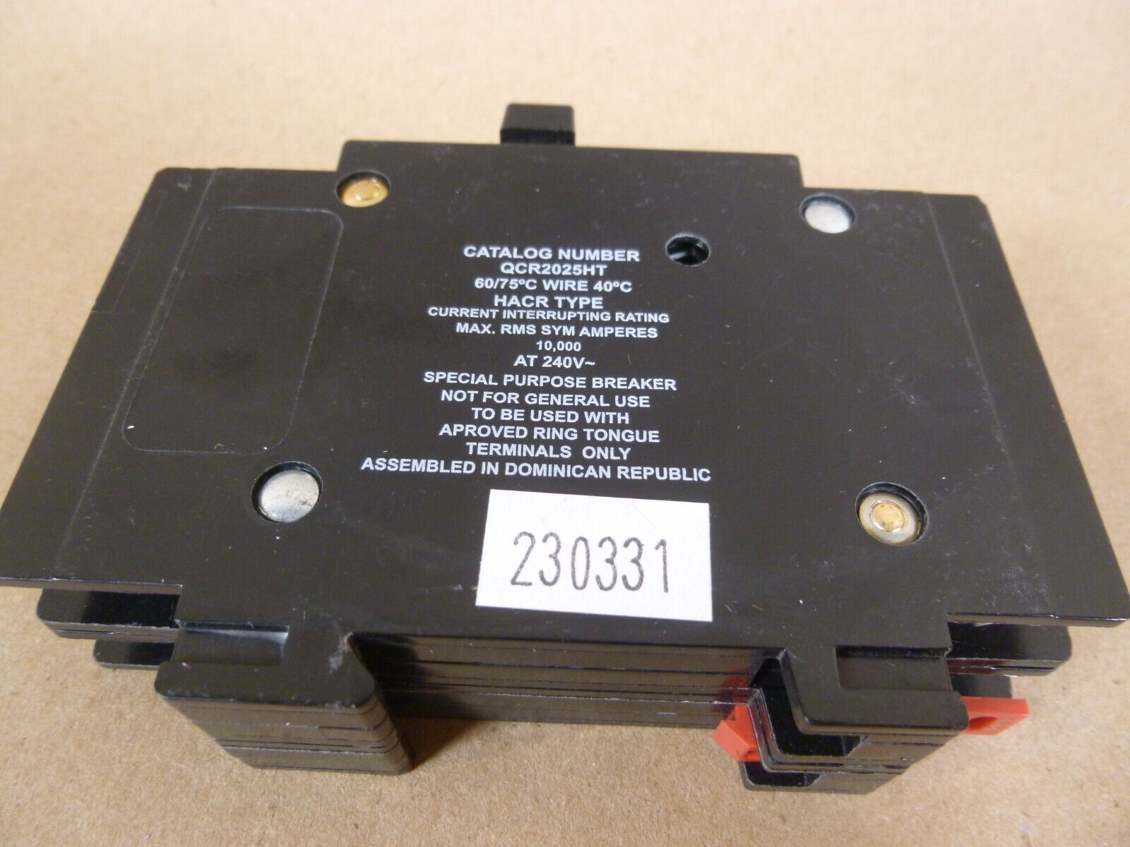 NEW Eaton QCR2025HT Quicklag Industrial Circuit Breaker 2P 25Amp Din QCR2025 | Electrical MRO Replacement Parts & Components and Commercial Electrical Supplies Company