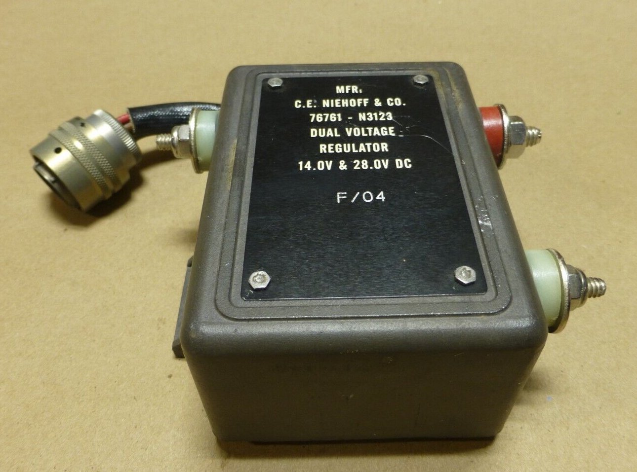 NIEHOFF N3123 DUAL VOLTAGE REGULATOR USGI MILITARY 14 & 28 VDC 6110-01-458-1006 | Replacement Truck Parts, Trailer Accessories, Automobile Supplies, Car Parts & Accessories