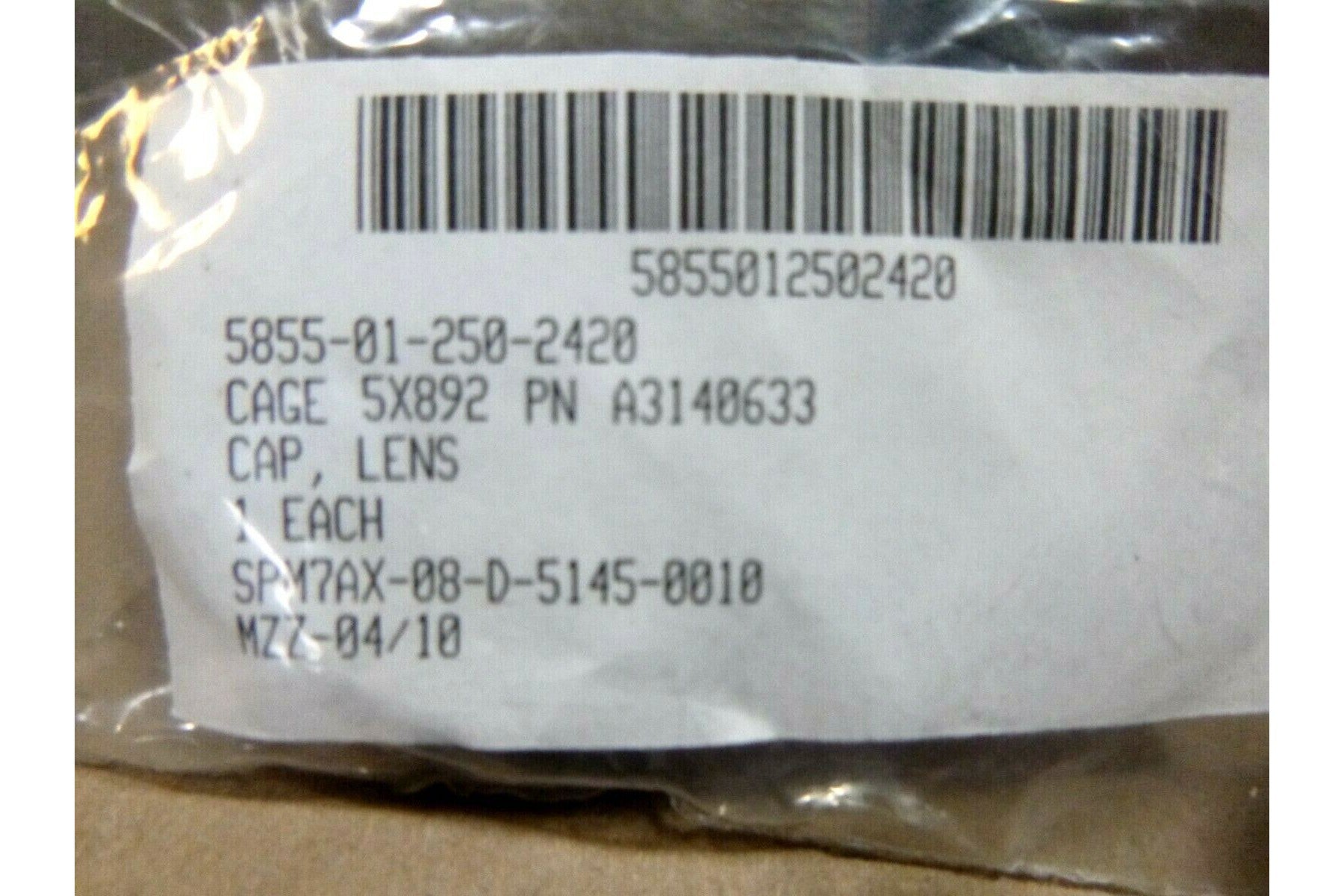 Night Vision Goggle AN/PVS-7A Lens Cap A3140633, 5855-01-250-2420 | Industrial MRO Replacement Parts, Manufacturing Machine Parts & Components, Heavy Equipment Parts Supplier