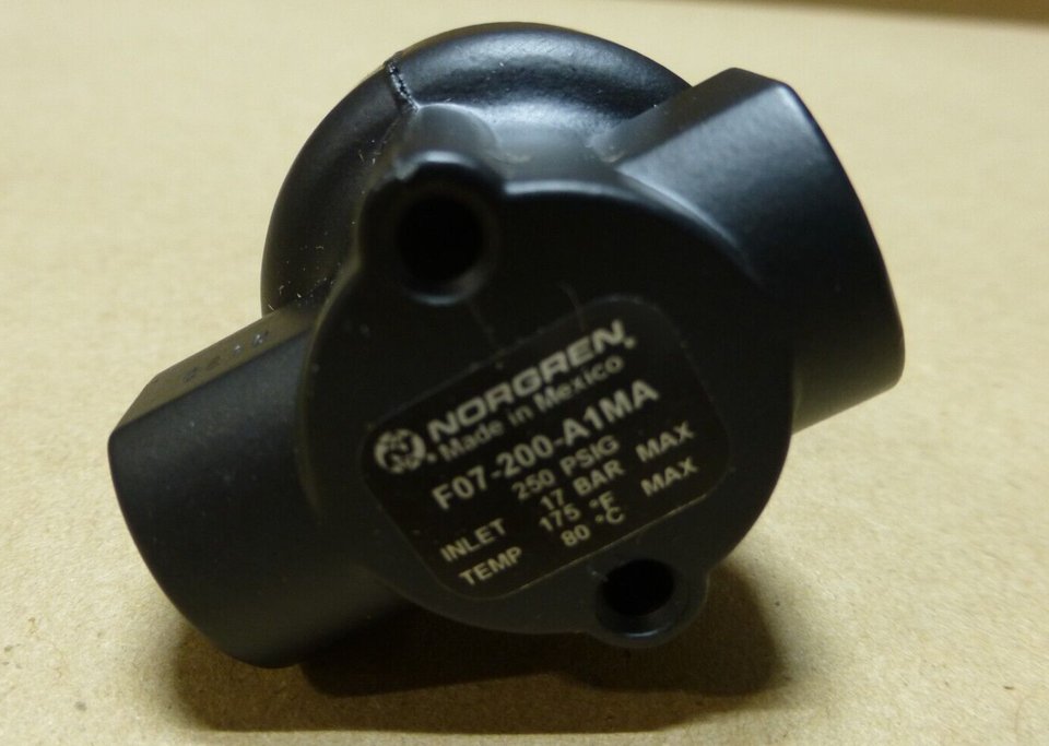 Norgren F07-200-A1MA F07 Series Miniature Filter Compressed Air Water Drain 1/4" | Industrial MRO Replacement Parts, Manufacturing Machine Parts & Components, Heavy Equipment Parts Supplier