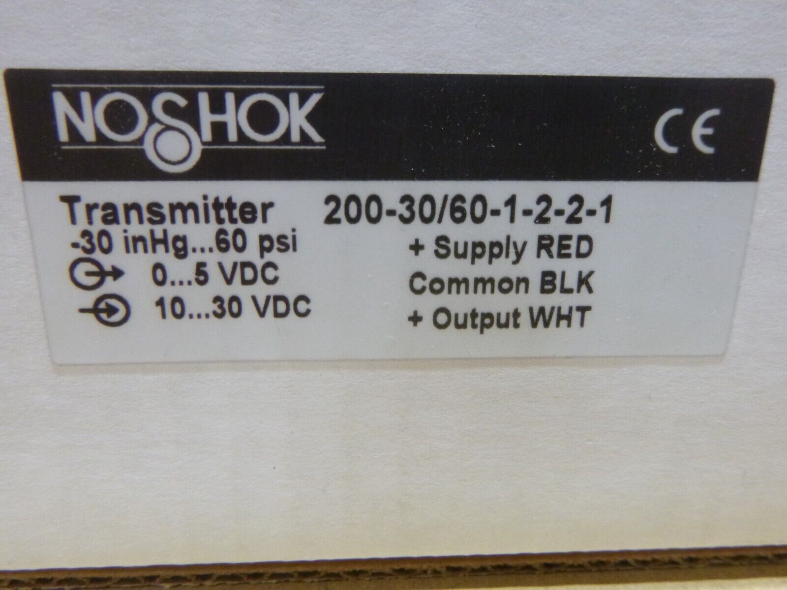 Noshok Pressure Transmitter 200-30/60-1-2-2-1, -30 INHG TO 60 PSIG, 0-5VDC Out. | Industrial MRO Replacement Parts, Manufacturing Machine Parts & Components, Heavy Equipment Parts Supplier