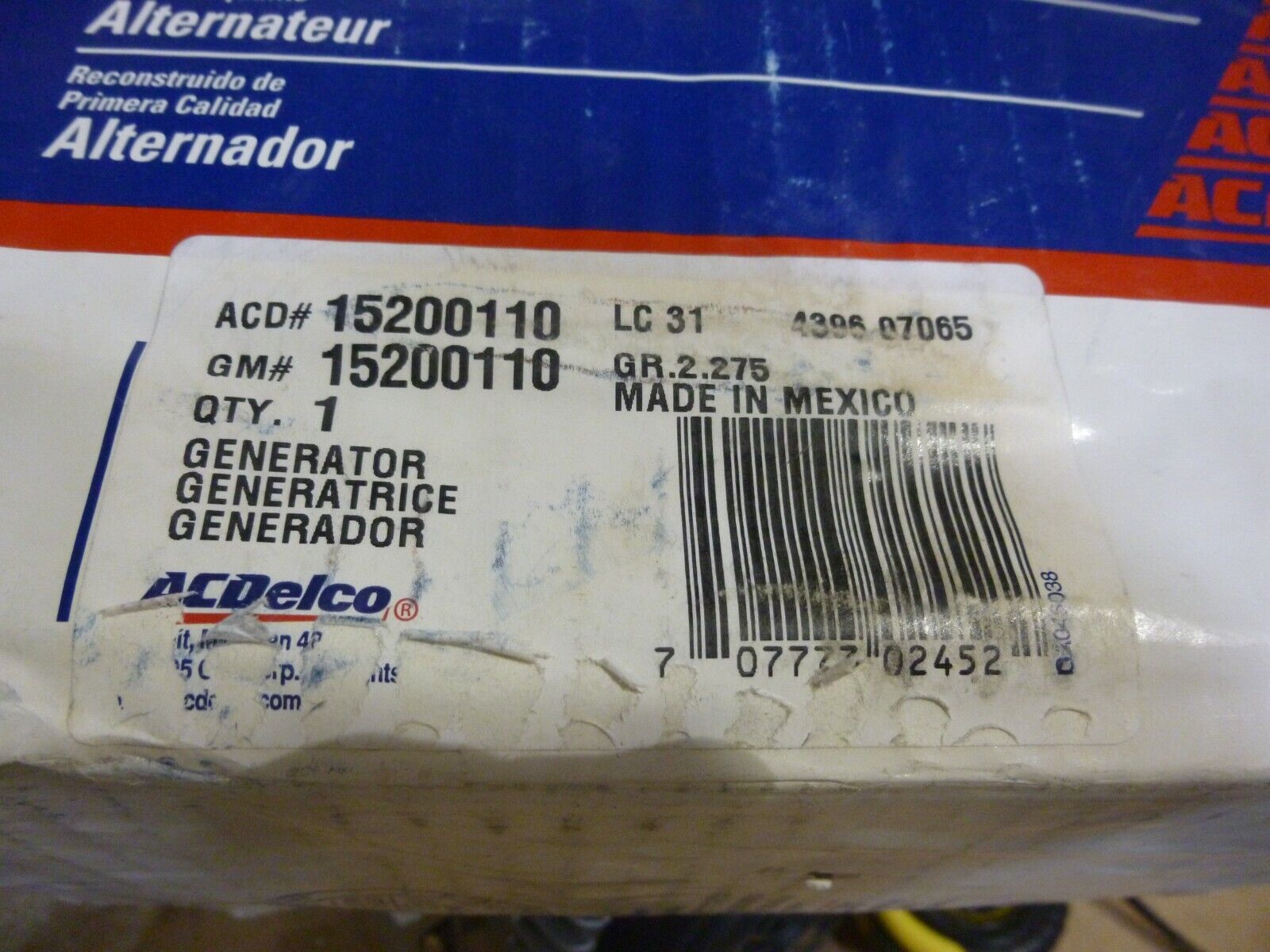 OEM Genuine AC Delco Reman 15200110 Alternator For 2006 Envoy Trailblazer Rainier | Replacement Truck Parts, Trailer Accessories, Automobile Supplies, Car Parts & Accessories