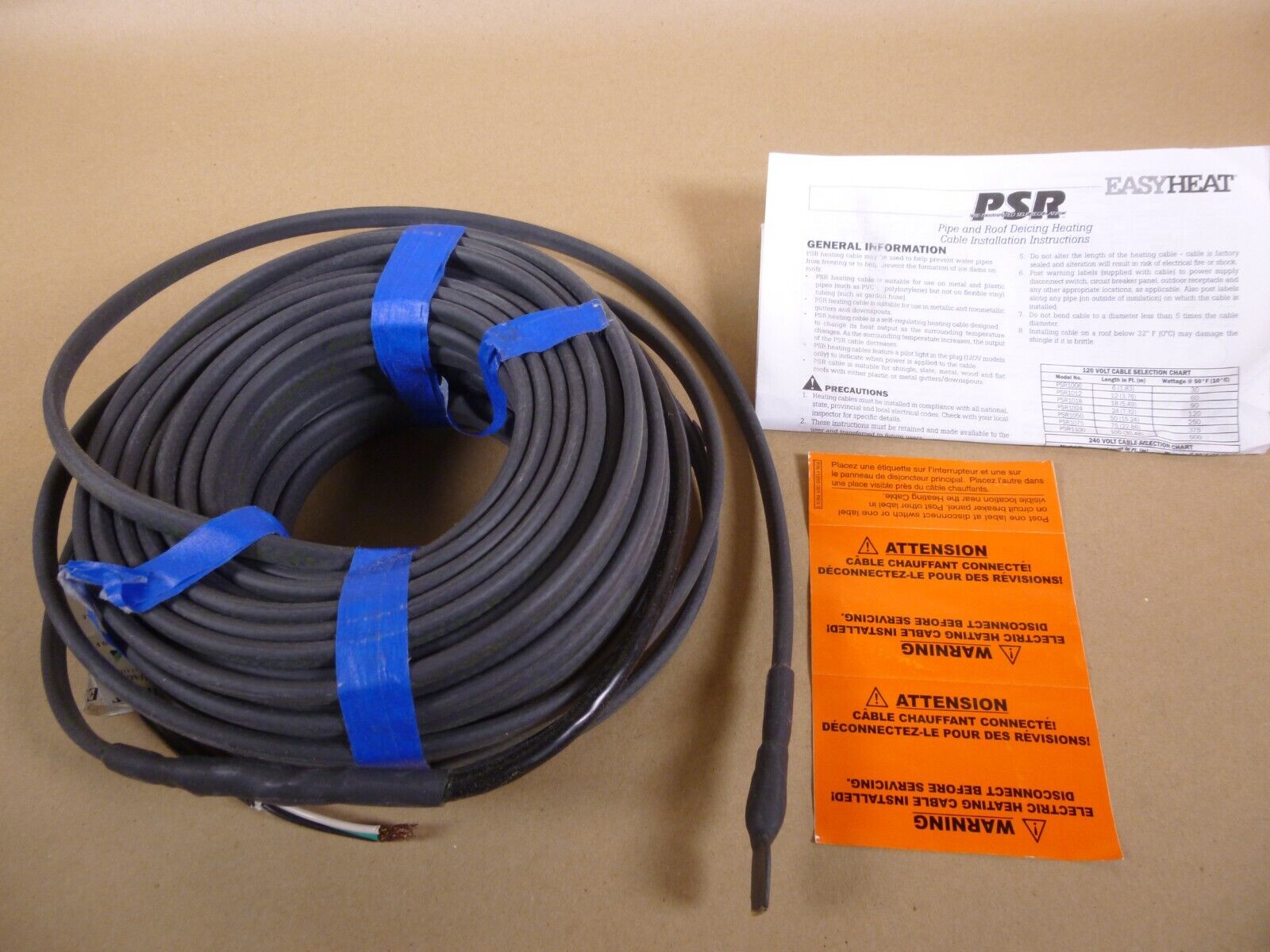 PSR2100 Easy Heat Electric Pipe Freeze Protection Roof De-icing Cable 100’ 500W | Electrical MRO Replacement Parts & Components and Commercial Electrical Supplies Company