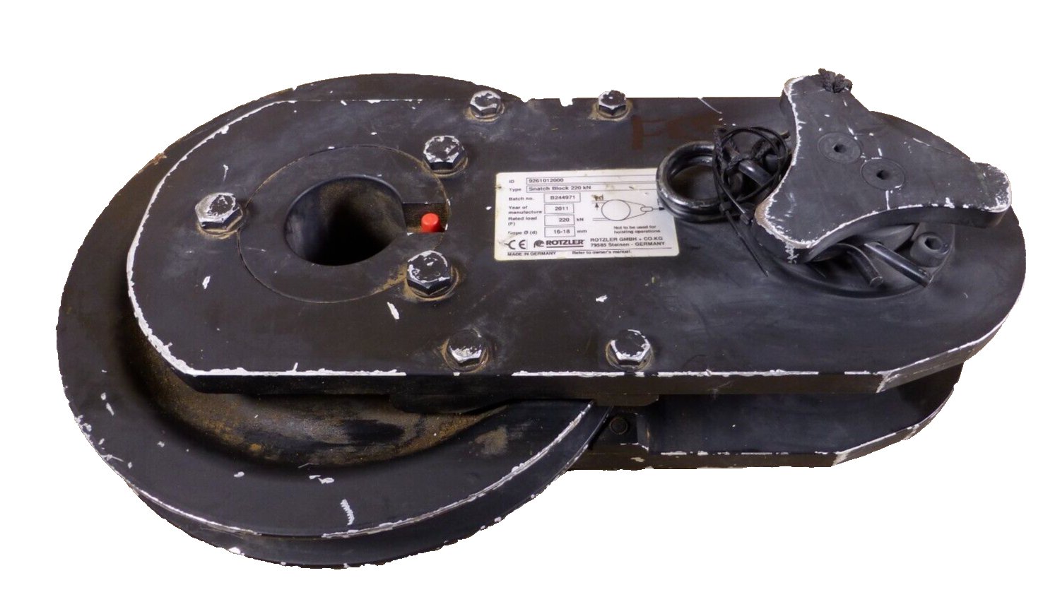 Rotzler GMBH Germany 9261012000 Snack Block , 220kN , 16-18mm Rope | Industrial MRO Replacement Parts, Manufacturing Machine Parts & Components, Heavy Equipment Parts Supplier