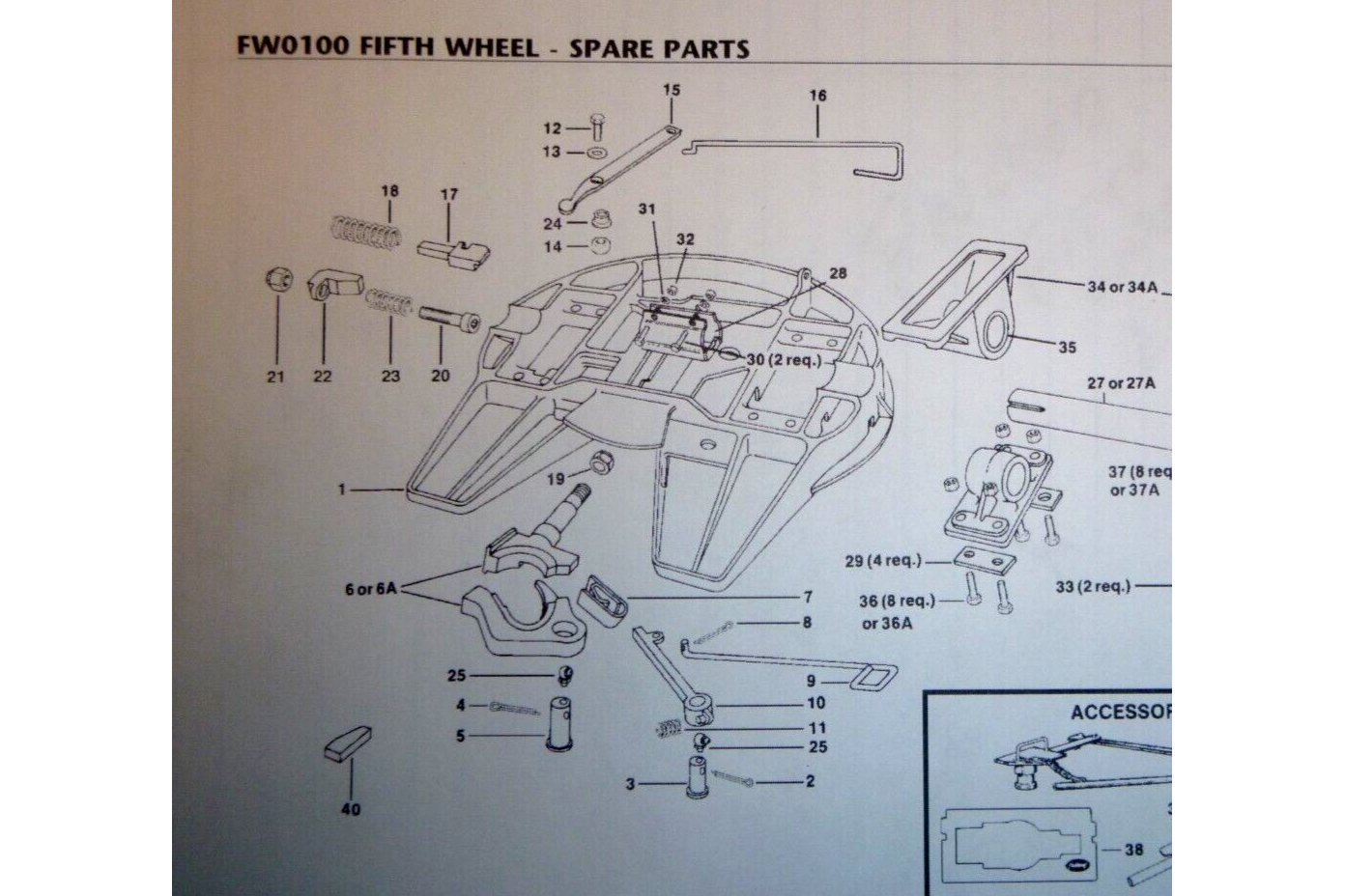 SAF Holland FW0100 Fifth Wheel Replacement Lock Set Spring XA-FW-128 | Replacement Truck Parts, Trailer Accessories, Automobile Supplies, Car Parts & Accessories