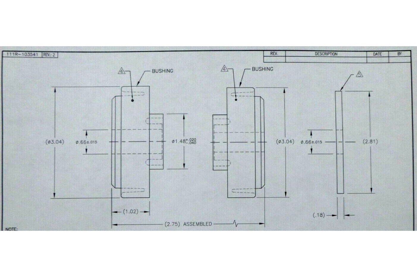 SB3-425 Internally Snubbed Neoprene Isolator 425 Lb. Load 0.66" Hole 2.75 Tall | Industrial MRO Replacement Parts, Manufacturing Machine Parts & Components, Heavy Equipment Parts Supplier