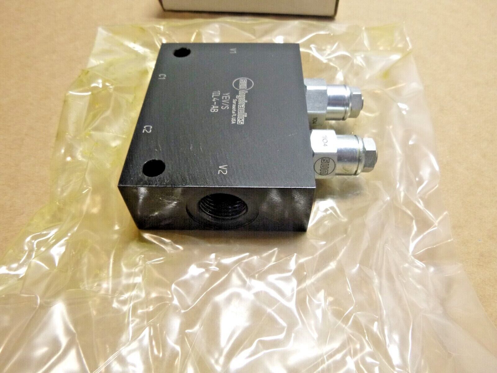 Sun Hydraulics Linear Directional Control YEV/S Manifold W/ (2) CBCG-LCN Valves | Industrial MRO Replacement Parts, Manufacturing Machine Parts & Components, Heavy Equipment Parts Supplier