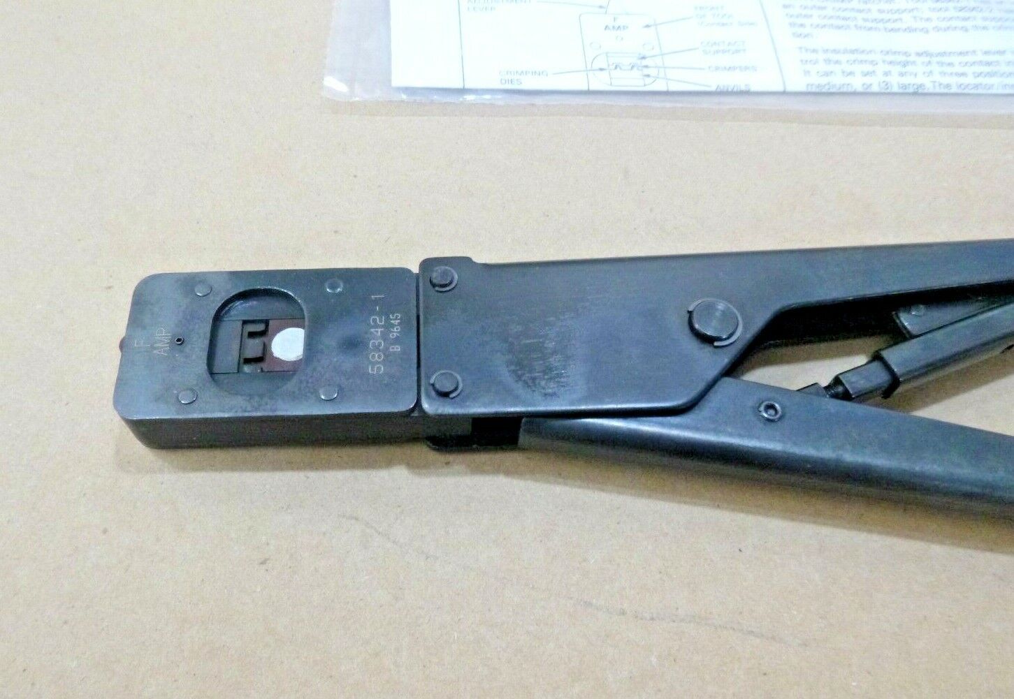TE Connectivity / AMP 58342-1 Hand Crimper Tool Rectangular Contacts S.A.H.T. | Industrial MRO Tools and Replacement Industrial Equipment Components