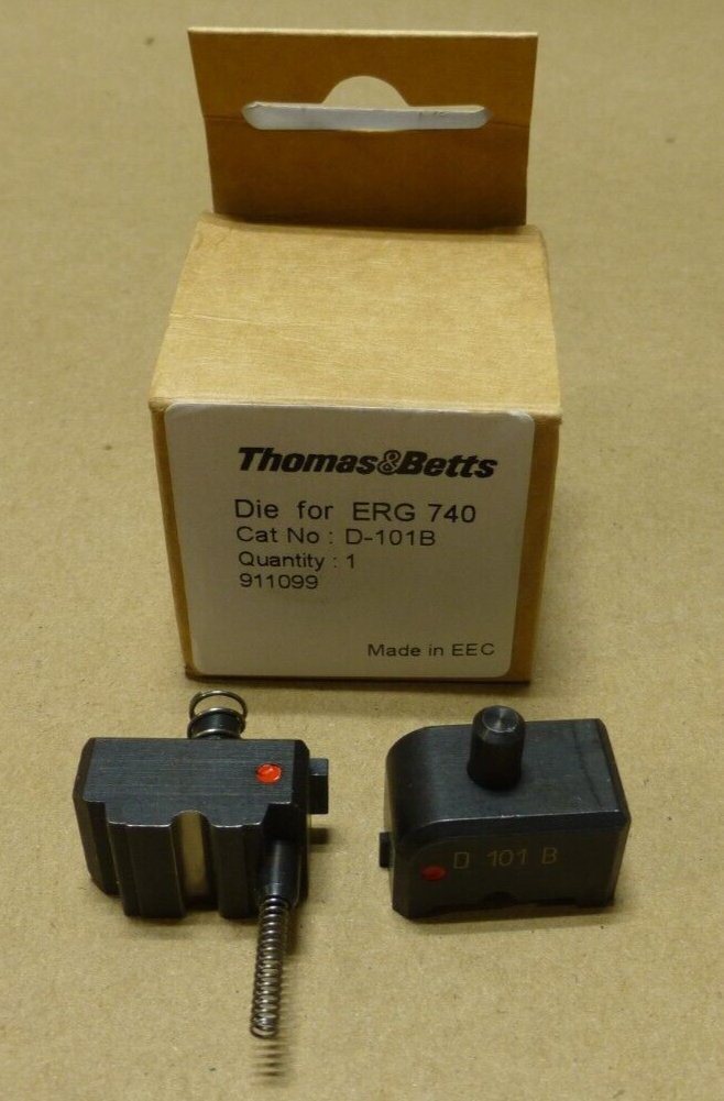 THOMAS & BETTS D-101B DIE FOR ERG740 CRIMPER CRIMP TOOL RSK101 RED | Industrial MRO Tools and Replacement Industrial Equipment Components