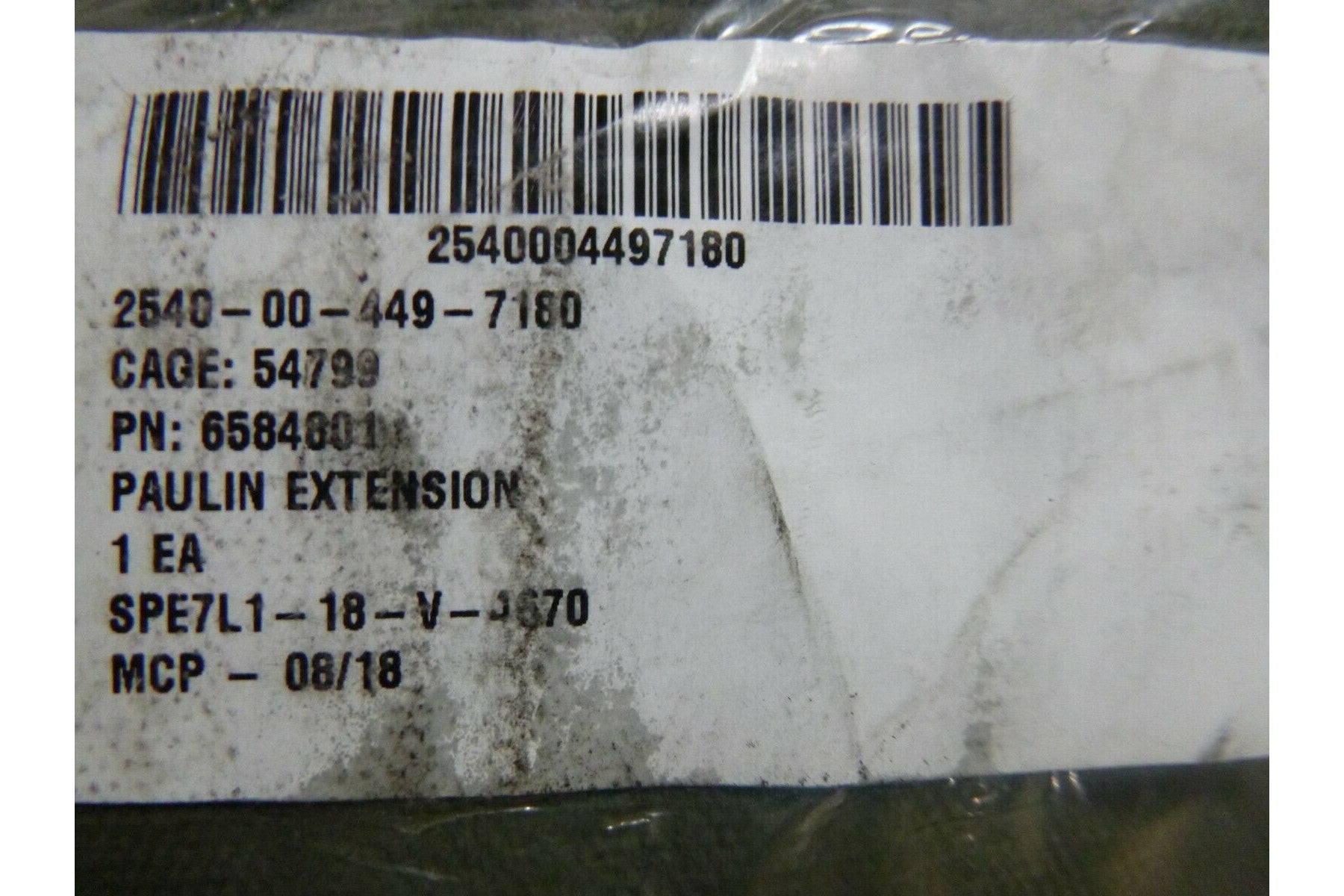 USGI Breton Industries 4 Piece Tarpaulin Extension Set 6584801, 2540-00-449-7180 | Industrial MRO Replacement Parts, Manufacturing Machine Parts & Components, Heavy Equipment Parts Supplier