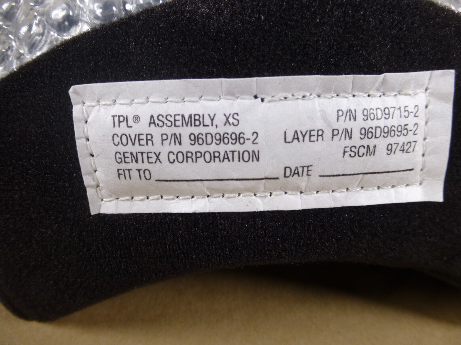 USGI Gentex Hgu-56/p TPL Thermoplastic Comfort Liner (Size XS) 96D9715-2 | Industrial MRO Replacement Parts, Manufacturing Machine Parts & Components, Heavy Equipment Parts Supplier