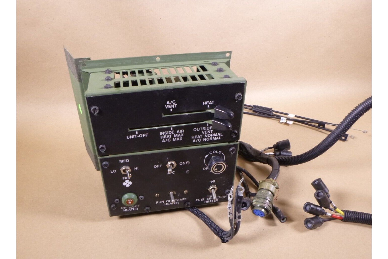 USGI M997 A1 A2 Humvee Ambulance A/C Heater Control Box 410913, 2540-01-265-3234 | Genuine HMMWV Replacement Parts and Military Surplus Humvee Parts & Accessories
