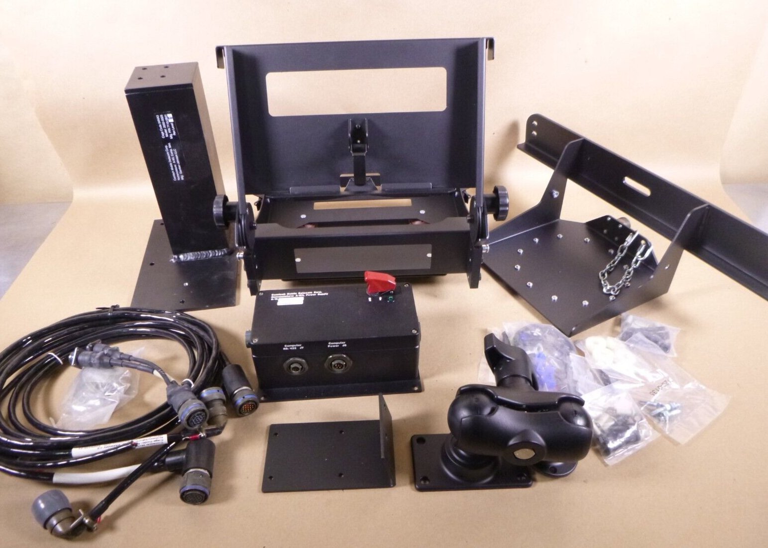 USGI M998 Humvee FMTV MRAP Computer / Radio Mounting Cradle Kit | Genuine FMTV Replacement Parts, LMTV Parts For Sale and Military Surplus Medium Tactical Vehicle Parts & Components