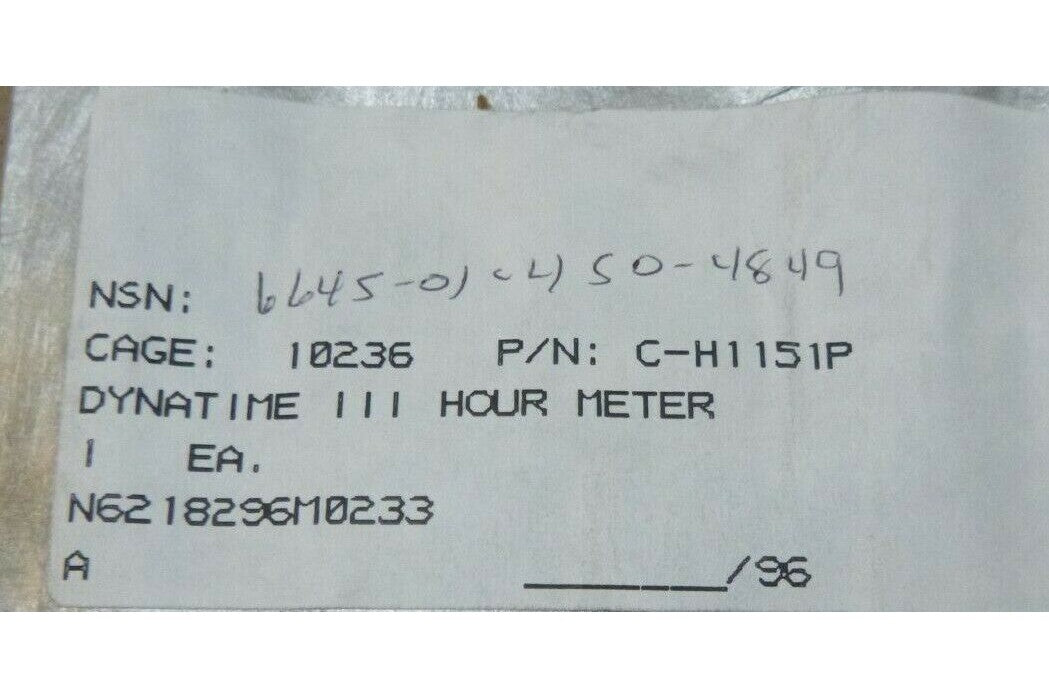 USGI Military 5 Digit Miniature Hour Meter 4-100 Vdc, C-H1151P, 6645-01-450-4849 | Replacement Truck Parts, Trailer Accessories, Automobile Supplies, Car Parts & Accessories