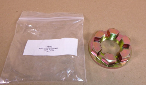 1 - 1/4" - 16 x .625" Tall Flange Hex Head Castle Nut Right Hand Thread MIL - S - 46172 - Royal Equipment GENERIC