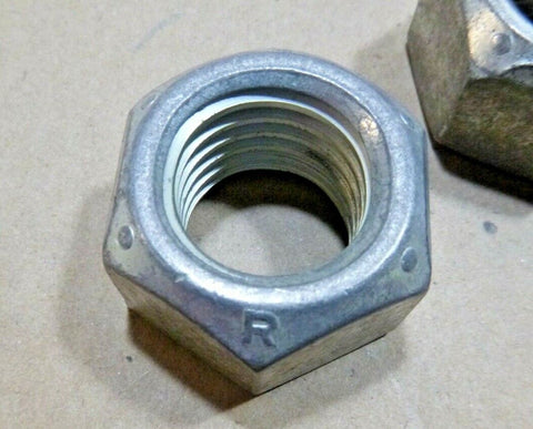 1 - 1/8 - 7 (1.125 - 7) Steel Grade C Self Locking Hex Nut - Steel Locknuts (8 Pcs.) - Royal Equipment USGI