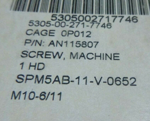 (100PC) AN115807 SLOT DRILLED HEAD #10 - 32 x 3/8" STEEL SCREW , 5305 - 00 - 271 - 7746 - Royal Equipment USGI