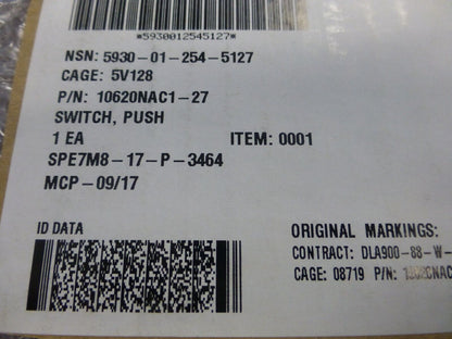 10620NAC1-27 NAVY USGI MILITARY PUSH SWITCH AN/ALT-40(V) , 5930-01-254-5127 | Industrial MRO Replacement Parts, Manufacturing Machine Parts &amp; Components, Heavy Equipment Parts Supplier