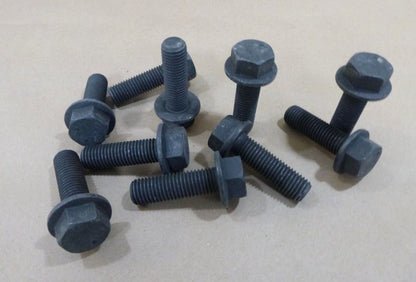 (10x) 3/4-10 x 2 1/2" Coarse Grade 8 Hex Flange Bolt / Screw - Black Oxide | Industrial Replacement Nuts &amp; Bolts Distributor and Machinery Screws &amp; Fasteners Supply