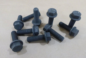 (10x) 3/4 - 10 x 2 1/2" Coarse Grade 8 Hex Flange Bolt / Screw - Black Oxide - Royal Equipment USGI