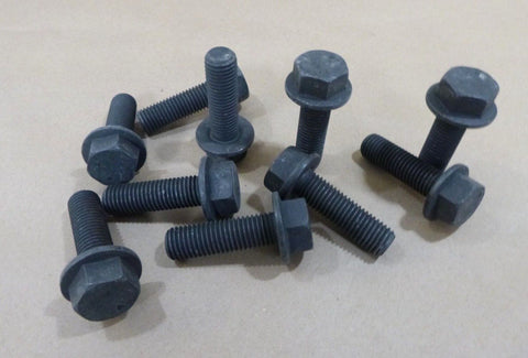 (10x) 3/4 - 10 x 2 1/2" Coarse Grade 8 Hex Flange Bolt / Screw - Black Oxide - Royal Equipment USGI