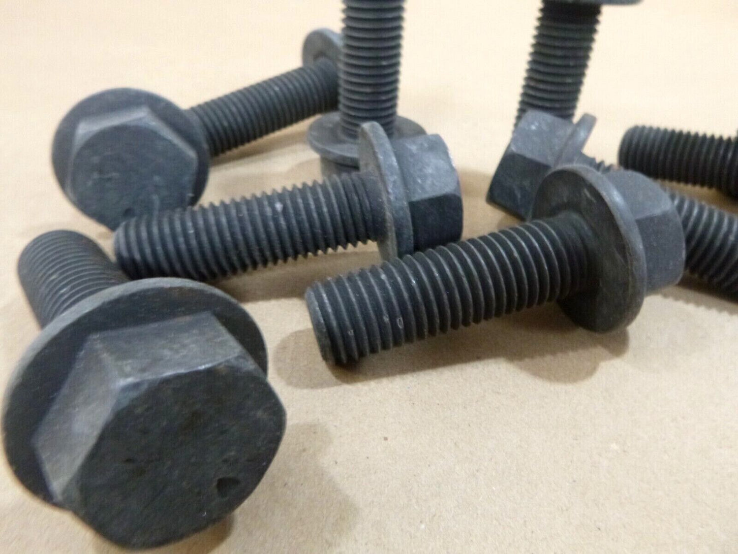 (10x) 3/4-10 x 2 1/2" Coarse Grade 8 Hex Flange Bolt / Screw - Black Oxide | Industrial Replacement Nuts &amp; Bolts Distributor and Machinery Screws &amp; Fasteners Supply