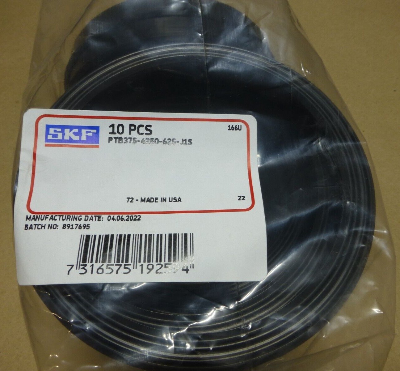 (10x) SKF PTB375-4250-625-J1S Symmetric Hydraulic Rod Seal USA , 4.25" x 5" | Industrial MRO Replacement Parts, Manufacturing Machine Parts &amp; Components, Heavy Equipment Parts Supplier