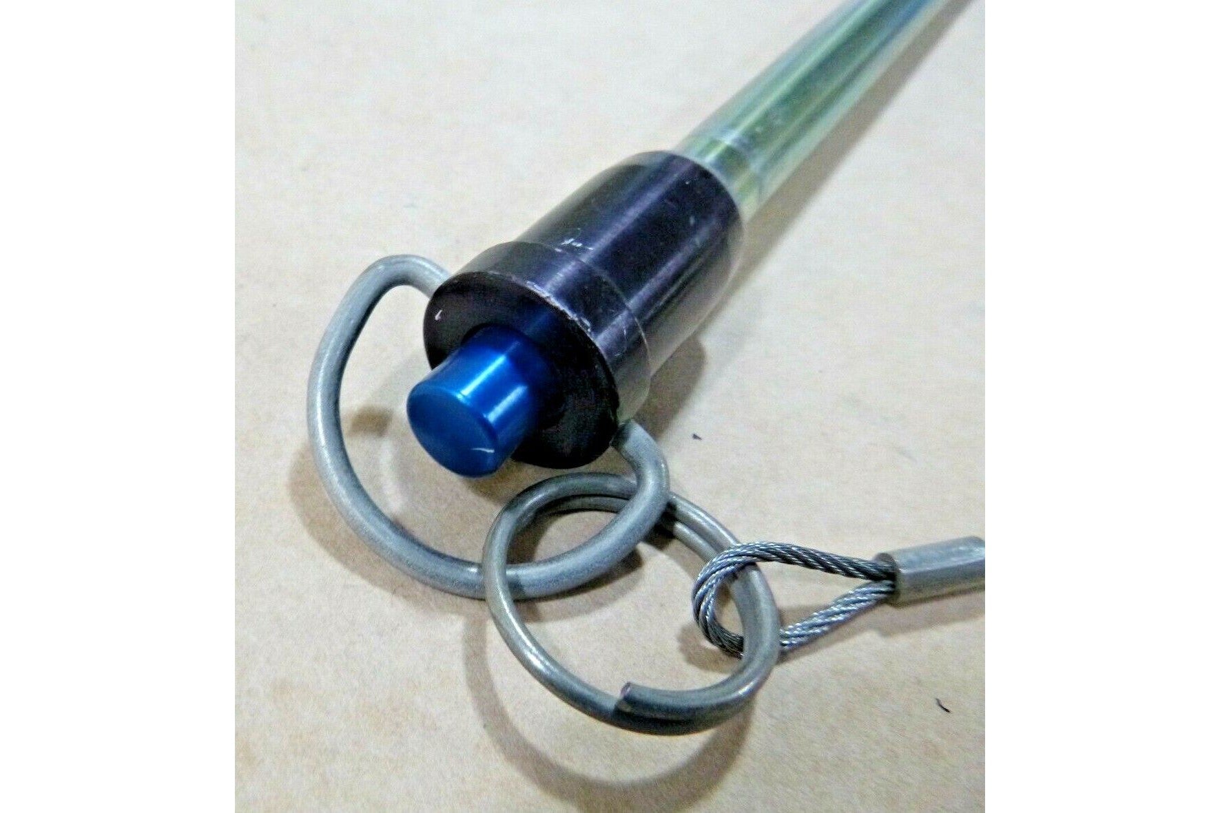 1/2" X 6" GRIP LENGTH BALL LOCK QUICK RELEASE PIN w/ 9" LANYARD "R" HANDLE | Industrial Replacement Nuts &amp; Bolts Distributor and Machinery Screws &amp; Fasteners Supply