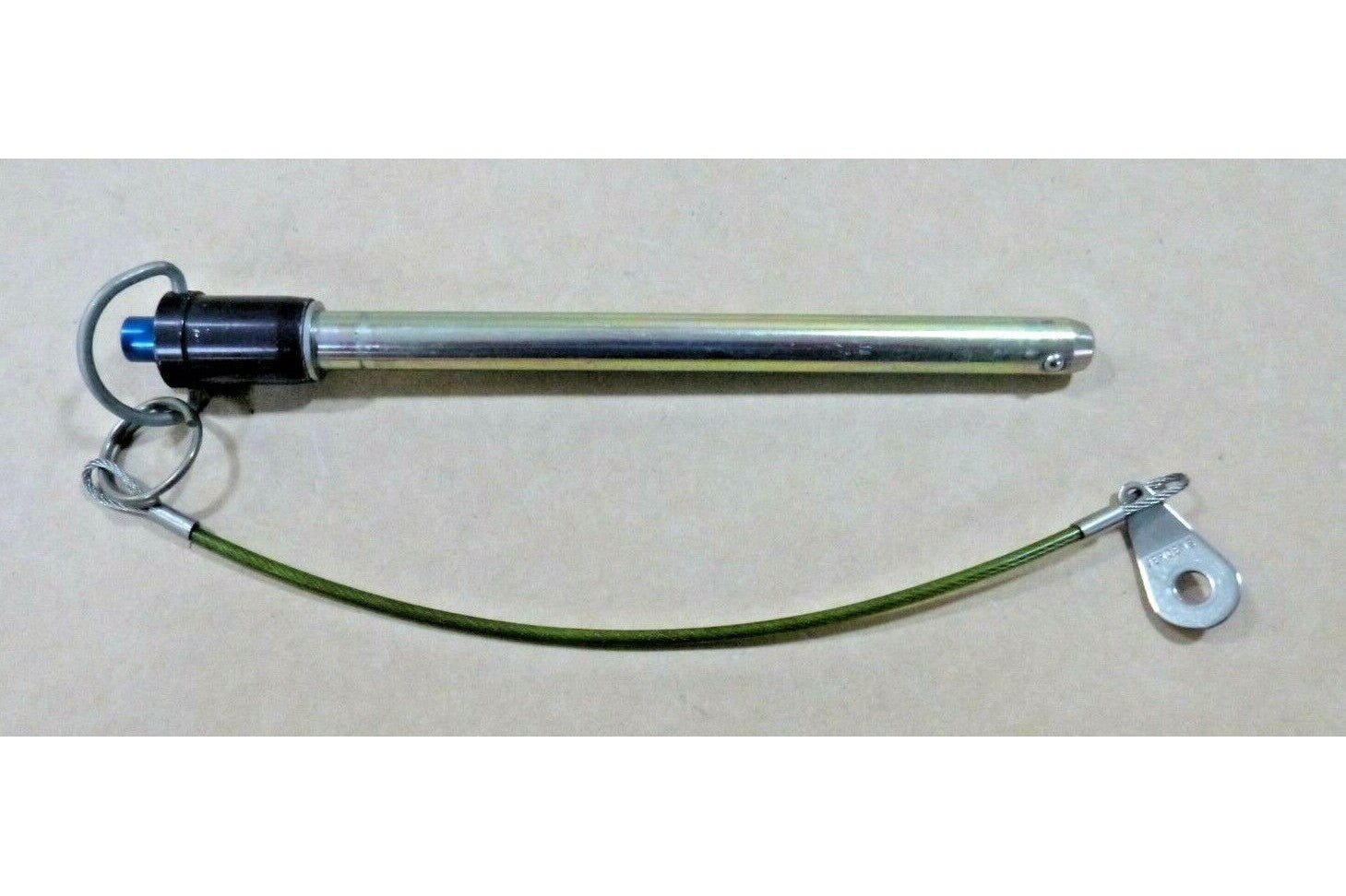 1/2" X 6" GRIP LENGTH BALL LOCK QUICK RELEASE PIN w/ 9" LANYARD "R" HANDLE | Industrial Replacement Nuts &amp; Bolts Distributor and Machinery Screws &amp; Fasteners Supply