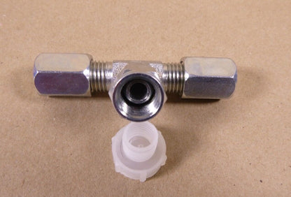 1/4" Tube Ferulok Tee S6BU Swivel Nut Branch Tee Flareless Swivel 3000 Psi | Industrial MRO Replacement Parts, Manufacturing Machine Parts &amp; Components, Heavy Equipment Parts Supplier