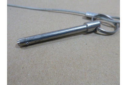 1/4" X 2" GRIP LENGTH STAINLESS JERGENS BALL LOCK QUICK RELEASE PIN w/ LANYARD | Industrial Replacement Nuts &amp; Bolts Distributor and Machinery Screws &amp; Fasteners Supply