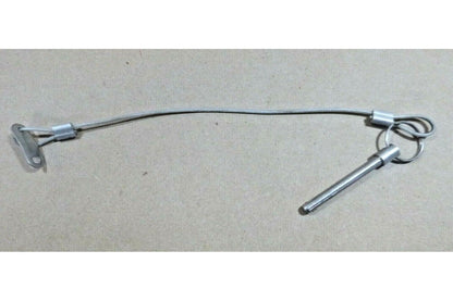 1/4" X 2" GRIP LENGTH STAINLESS JERGENS BALL LOCK QUICK RELEASE PIN w/ LANYARD | Industrial Replacement Nuts &amp; Bolts Distributor and Machinery Screws &amp; Fasteners Supply