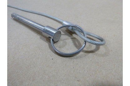 1/4" X 2" GRIP LENGTH STAINLESS JERGENS BALL LOCK QUICK RELEASE PIN w/ LANYARD | Industrial Replacement Nuts &amp; Bolts Distributor and Machinery Screws &amp; Fasteners Supply