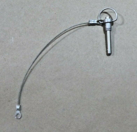 1/4" x 3/4" Grip Length 17 - 4 Stainless Ball Lock Quick Release Pin W/ 7" Lanyard - Royal Equipment GENERIC