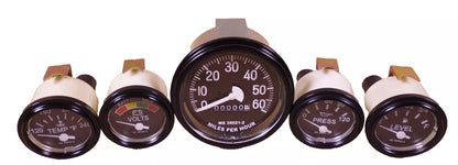 HUMVEE M998 5 GAUGE KIT TEMPERATURE VOLTMETER FUEL LEVEL OIL SPEEDOMETER BLACK | Genuine HMMWV Replacement Parts and Military Surplus Humvee Parts &amp; Accessories