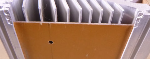 Branching Shape Aluminium Heat-Sink 5" x 5-3/8" x 12" Long W/ Side Panels | Industrial MRO Replacement Parts, Manufacturing Machine Parts & Components, Heavy Equipment Parts Supplier