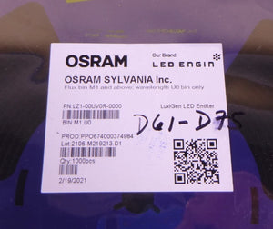 LZ1-00UV0R-0000 Ultraviolet (UV) Emitter 365nm 3.8V 1A 1100mW/sr @ 700mA 64° Die | Electrical MRO Replacement Parts & Components and Commercial Electrical Supplies Company