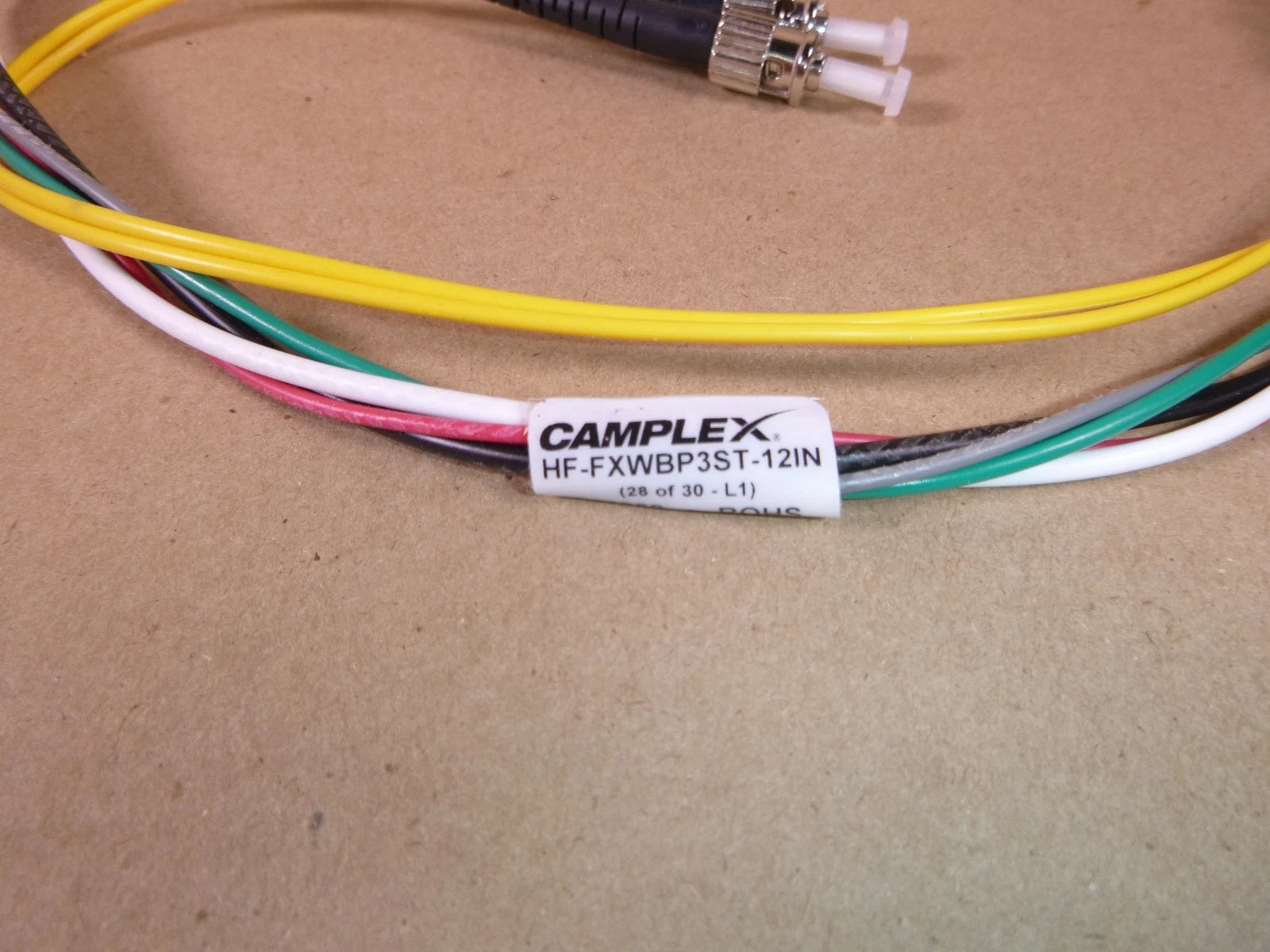 HF-FXWBP3ST 12" Camplex LEMO FXW To Dual ST &amp; 6-Pin Power Fiber Breakout Cable | Electrical MRO Replacement Parts &amp; Components and Commercial Electrical Supplies Company