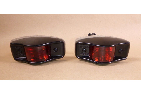 2x Aurora HMMWV M998 FMTV LMTV M1101 M1102 Cast Aluminum LED Side Marker Light 12/24V Black Red USA - Royal Equipment AURORALight Bulbs & LEDs