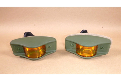 2x Aurora HMMWV M998 FMTV LMTV M1101 M1102 Cast Aluminum LED Side Marker Light 12/24V Green Amber USA - Royal Equipment AURORALight Bulbs & LEDs