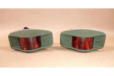 2x Aurora HMMWV M998 FMTV LMTV M1101 M1102 Cast Aluminum LED Side Marker Light 12/24V Green Red USA - Royal Equipment AURORALight Bulbs & LEDs