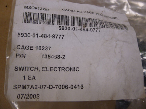 (2x) Cadillac Gage Textron 135458 - 2 Switch 135458 , 0740119 , 5930 - 01 - 484 - 9777 - Royal Equipment CADILLAC GAGE