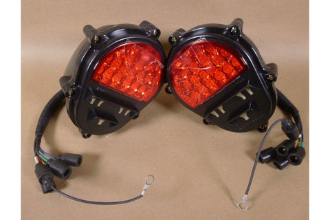 (2x) Humvee M998 FMTV M35 M939 Black LED Rear Stop Tail Light Interlog 12422958 - Royal Equipment Royal Equipment