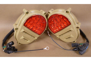 (2x) Humvee M998 FMTV M35 M939 Tan LED Rear Stop Tail Light Interlog 12422958 - Royal Equipment Royal Equipment