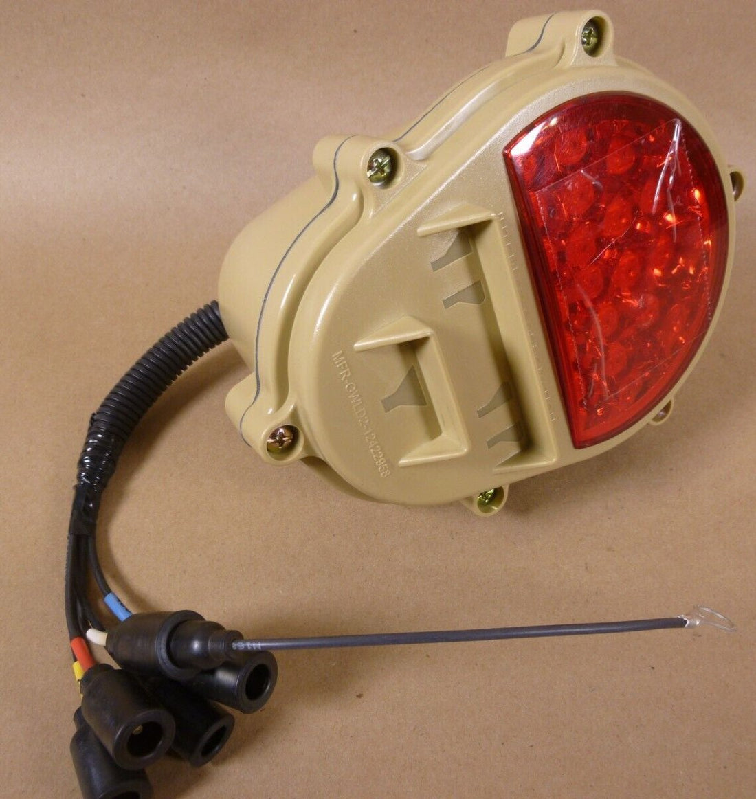 Humvee M998 FMTV M939 Tan LED Front &amp; Tail Light Interlog 12422958 12422957 | Genuine M35 Military Truck Parts and M939 Cargo Truck Surplus Parts