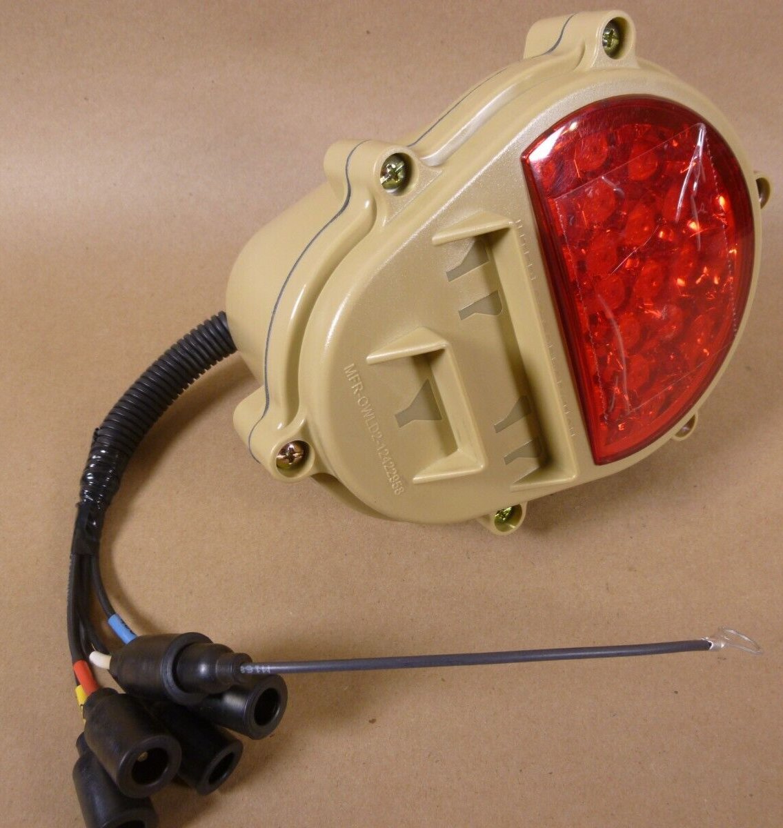 Humvee M998 FMTV M939 Tan LED Front &amp; Tail Light Interlog 12422958 12422957 | Genuine M35 Military Truck Parts and M939 Cargo Truck Surplus Parts