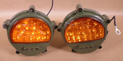 (2x) HUMVEE M998 FMTV Military Front Composite LED Amber Stop Light - 12422957 - Royal Equipment INTERLOG