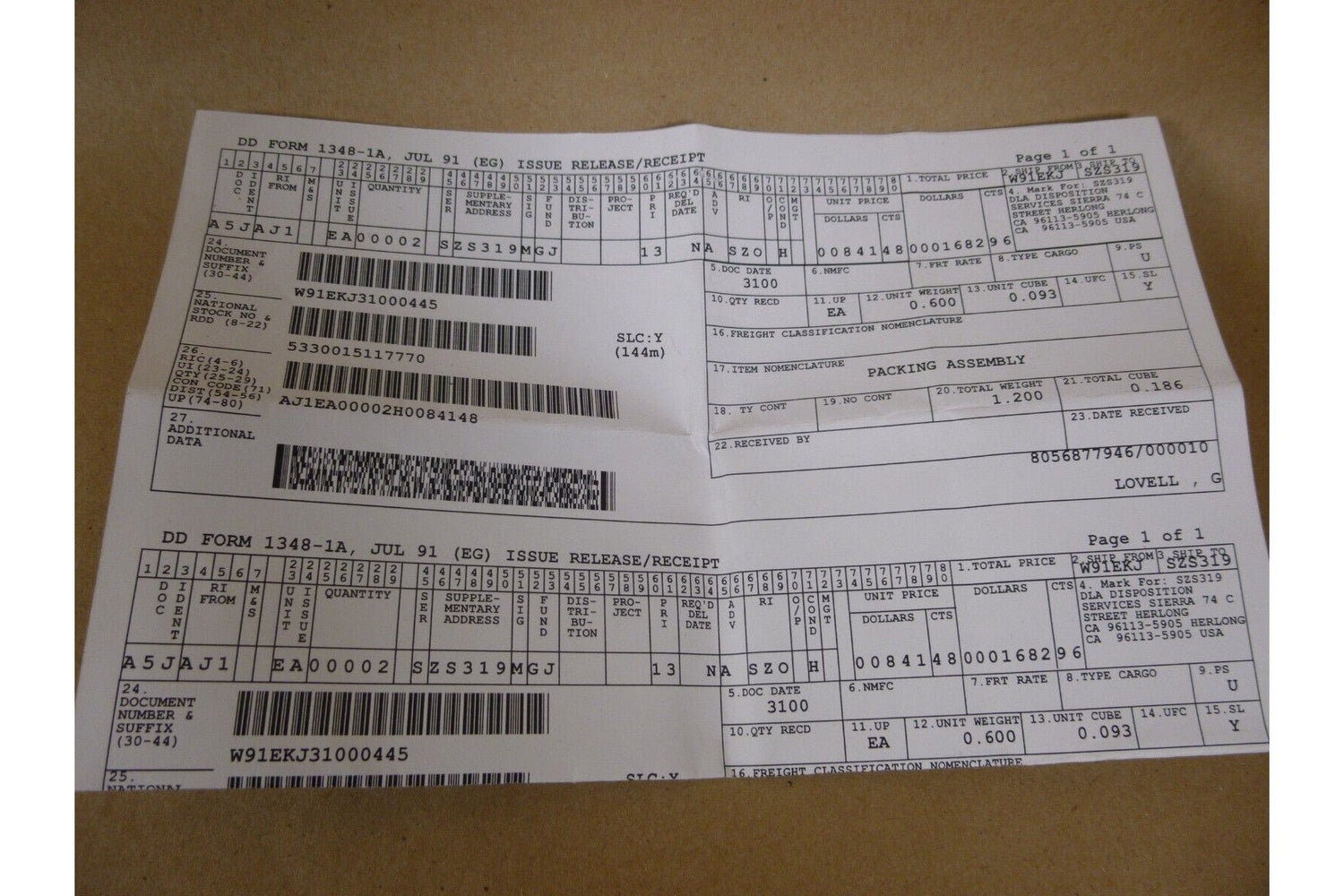 2x M1A1 Packing Assembly 12304678 , 112-46301-160-0451 , 5330-01-511-7770 | Industrial MRO Replacement Parts, Manufacturing Machine Parts &amp; Components, Heavy Equipment Parts Supplier