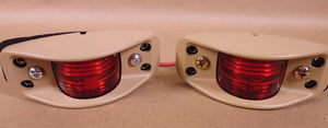 2x M998 FMTV LMTV Cast Aluminum LED Side Marker Light 24V Desert Tan Red Grote - Royal Equipment GROTE