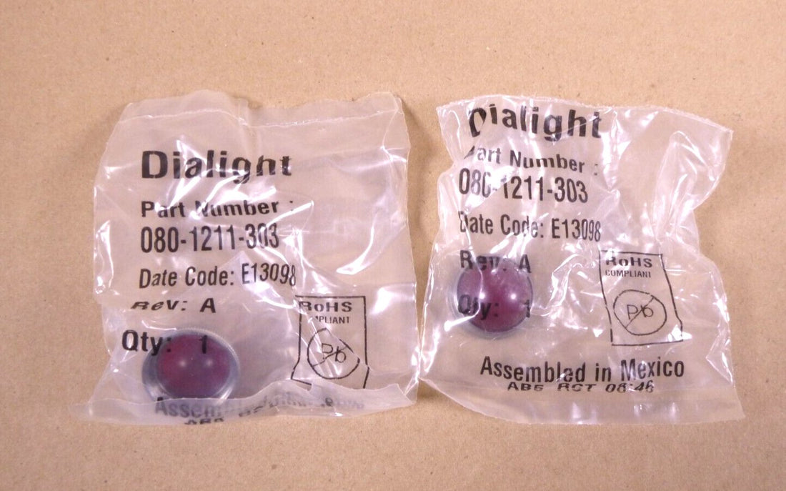 2x RED DOME PANEL LIGHT LENS , DIALIGHT 080-1211-303, 1.15" Diameter | Electrical MRO Replacement Parts &amp; Components and Commercial Electrical Supplies Company